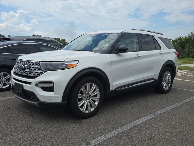 Star White Metallic Tri-Coat 2020 Ford Explorer SUV / Crossover Rear-Wheel Drive Automatic