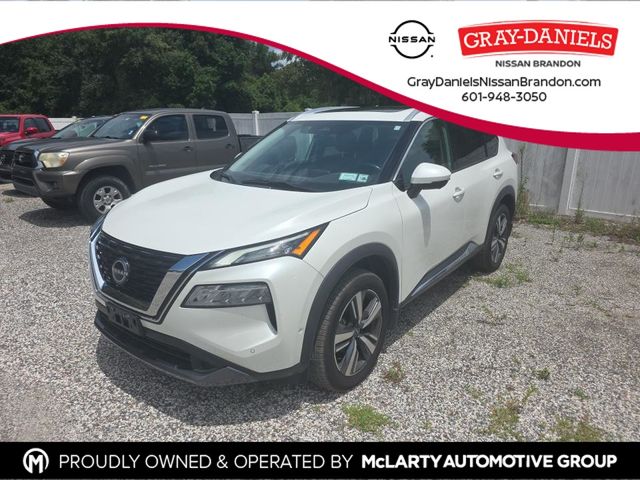 Pearl White 2023 Nissan Rogue SUV / Crossover All-Wheel Drive Continuously Variable Transmission