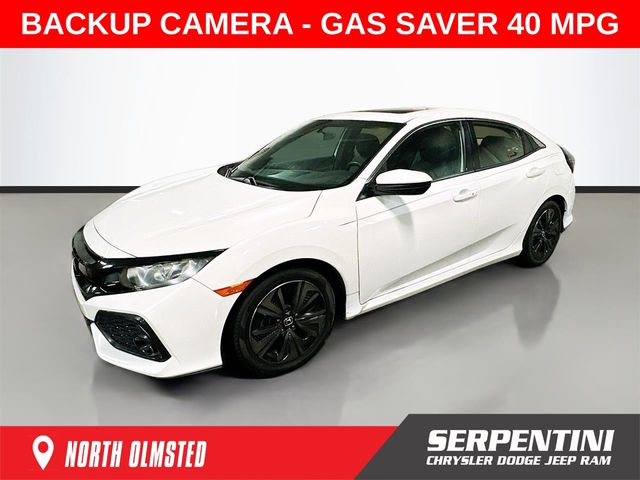 White 2017 Honda Civic Hatchback EX Hatchback Front-Wheel Drive Continuously Variable Transmission