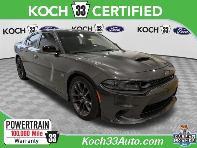 Gray (Granite Crystal Metallic Clearcoat) 2023 Dodge Charger Scat Pack RWD Sedan Rear-Wheel Drive 8-Speed Automatic