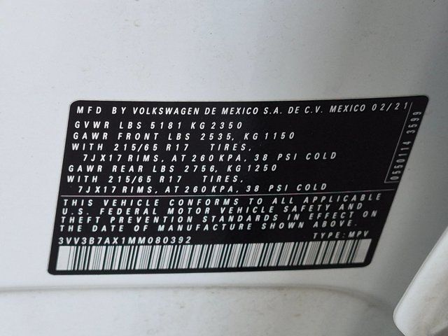 Used 2021 Volkswagen Tiguan SUV