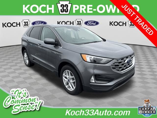 Carbonized Gray Metallic 2022 Ford Edge SEL AWD SUV / Crossover All-Wheel Drive 8-Speed Automatic