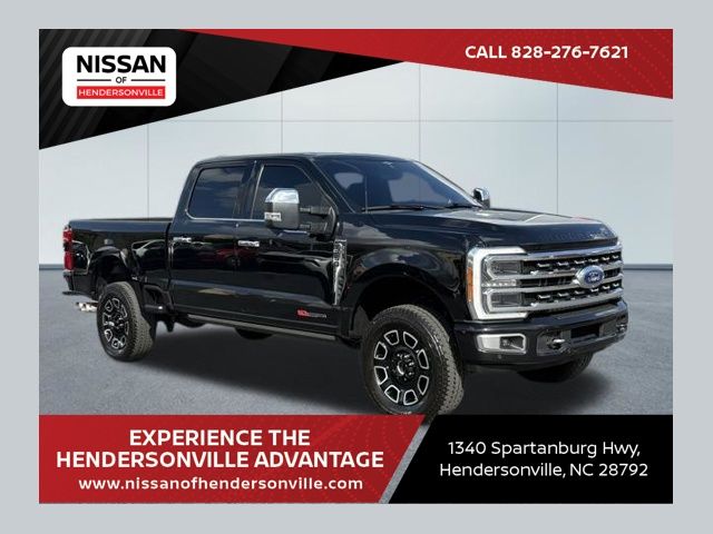 Black Metallic 2023 Ford F-250 Super Duty Platinum Crew Cab 4WD Pickup Truck Four-Wheel Drive Automatic
