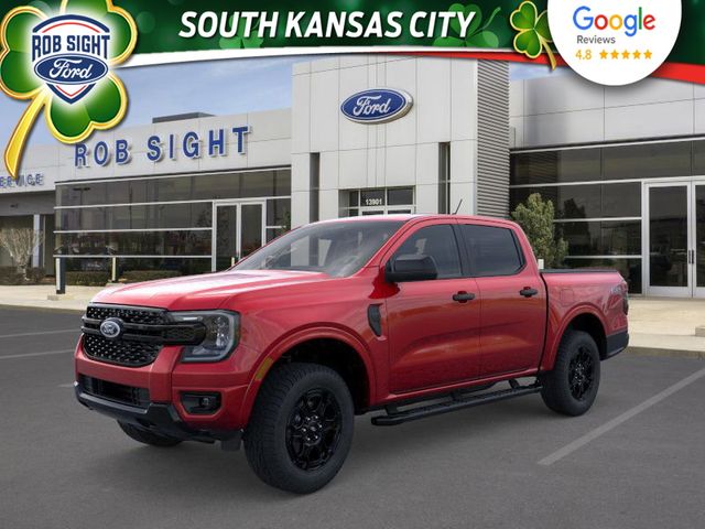 Ruby Red Metallic Tinted Clearcoat 2025 Ford Ranger XLT SuperCrew 4WD Pickup Truck Four-Wheel Drive Automatic
