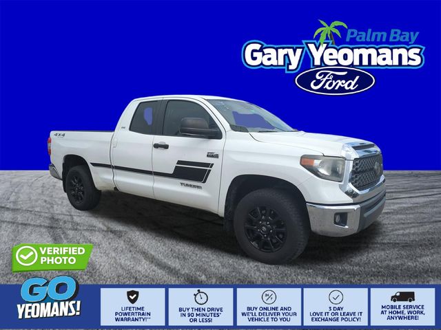 Super White 2020 Toyota Tundra SR5 Double Cab 4WD Pickup Truck Four-Wheel Drive 6-Speed Automatic