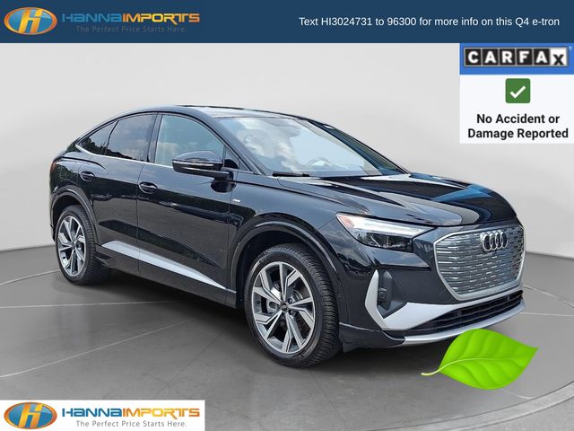 Black Metallic 2023 Audi Q4 e-tron Sportback Sedan All-Wheel Drive Automatic
