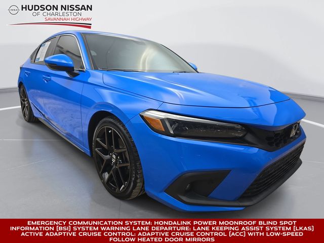 Boost Blue Pearl 2023 Honda Civic Hatchback Hatchback Front-Wheel Drive Continuously Variable Transmission