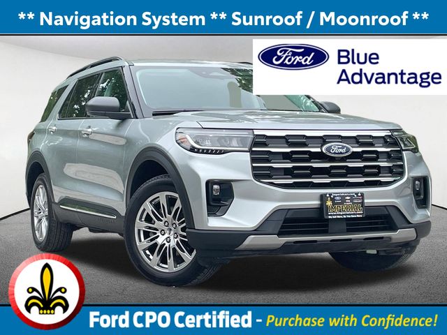Iconic Silver Metallic 2025 Ford Explorer SUV / Crossover All-Wheel Drive Automatic