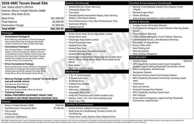 2026 GMC Terrain AWD Denali