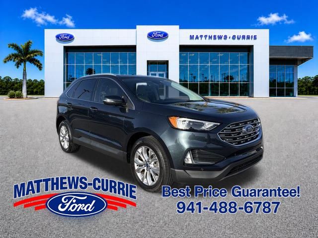 Stone Blue Metallic 2022 Ford Edge SUV / Crossover All-Wheel Drive 8-Speed Automatic