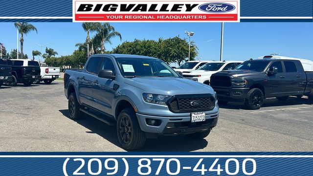 Blue (Azure Gray Metallic) 2023 Ford Ranger XLT SuperCrew 4WD Pickup Truck Four-Wheel Drive Automatic