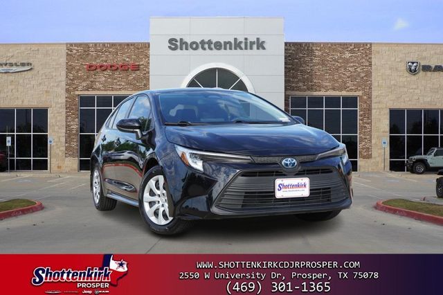 Midnight Black Metallic 2023 Toyota Corolla Hybrid LE FWD Sedan Front-Wheel Drive Continuously Variable Transmission