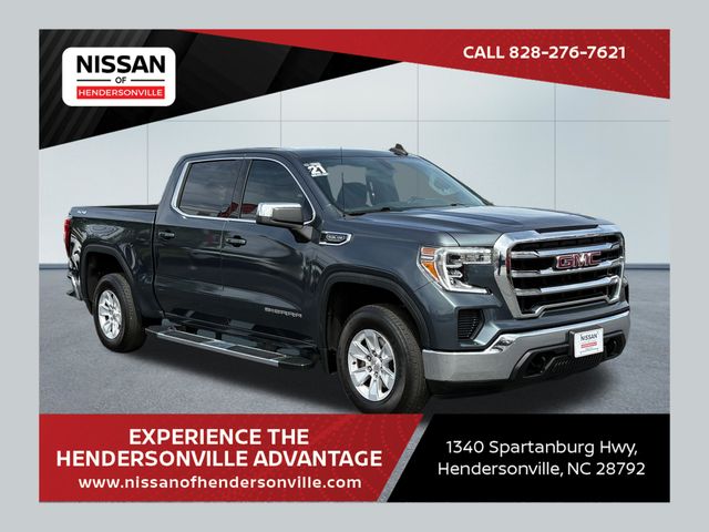 Gray (Dark Sky Metallic) 2021 GMC Sierra 1500 SLE Crew Cab 4WD Pickup Truck Four-Wheel Drive Automatic