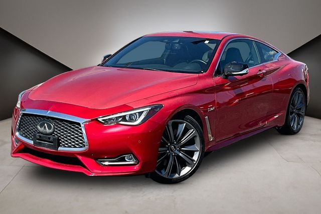 Dynamic Sunstone Red 2020 INFINITI Q60 Coupe All-Wheel Drive 7-Speed Automatic