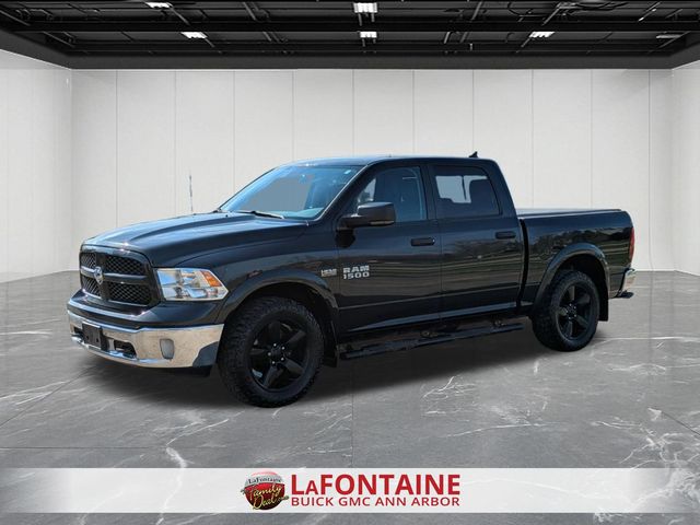 Brilliant Black Crystal Pearlcoat 2015 RAM 1500 Outdoorsman Crew Cab 4WD Pickup Truck Four-Wheel Drive 8-Speed Automatic