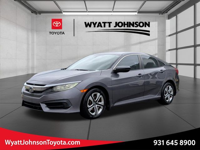 Lunar Silver Metallic 2016 Honda Civic LX Sedan Front-Wheel Drive Continuously Variable Transmission
