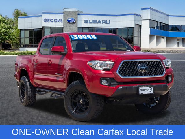 Barcelona Red Metallic 2018 Toyota Tacoma SR5 V6 Double Cab 4WD Pickup Truck Four-Wheel Drive 6-Speed Automatic