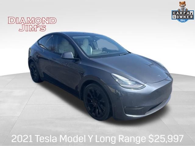 Black 2021 Tesla Model Y Long Range AWD SUV / Crossover All-Wheel Drive 1-Speed Automatic