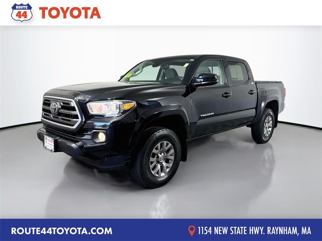 Midnight Black Metallic 2019 Toyota Tacoma SR5 V6 Double Cab 4WD Pickup Truck Four-Wheel Drive 6-Speed Automatic