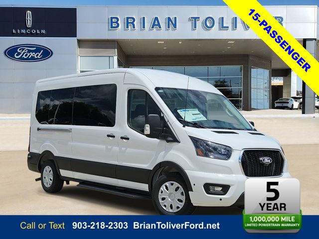 Oxford White 2026 Ford Transit Passenger 350 XLT Medium Roof LB RWD Van Rear-Wheel Drive