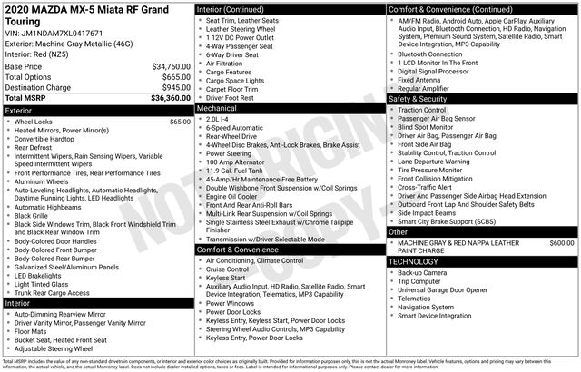2020 Mazda MX-5 Miata RF Grand Touring's photo