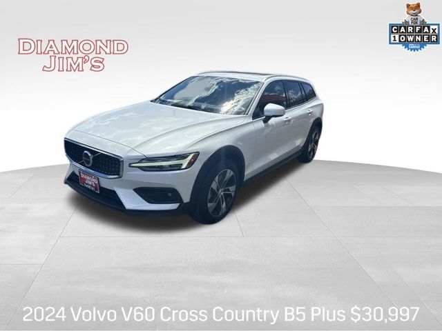 White 2024 Volvo V60 Cross Country B5 Plus AWD Wagon All-Wheel Drive Automatic
