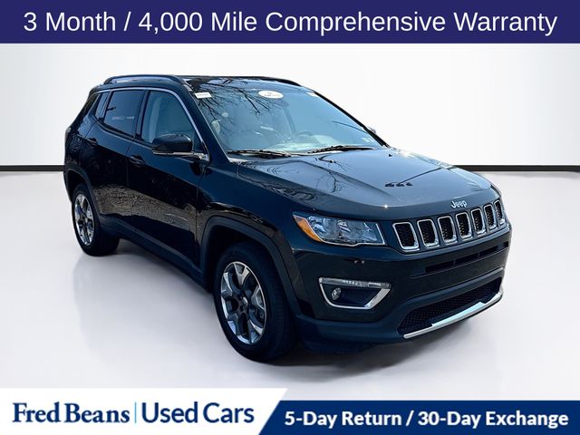Diamond Black Crystal Pearlcoat 2020 Jeep Compass Limited 4WD SUV / Crossover Four-Wheel Drive 9-Speed Automatic