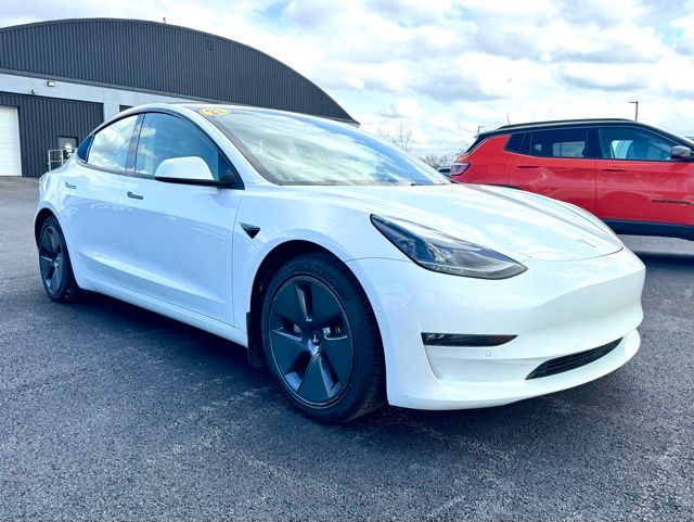 Pearl White Multi-Coat 2021 Tesla Model 3 Long Range AWD Sedan All-Wheel Drive 1-Speed Automatic