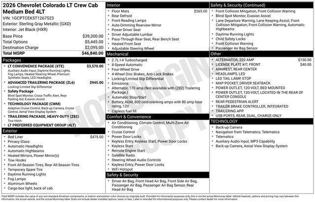 New 2026 Chevrolet Colorado Truck