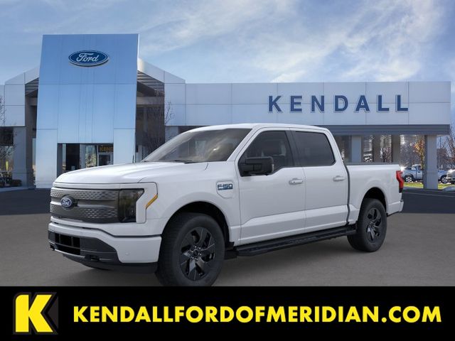 Oxford White 2025 Ford F-150 Lightning Flash SuperCrew AWD Pickup Truck All-Wheel Drive Automatic