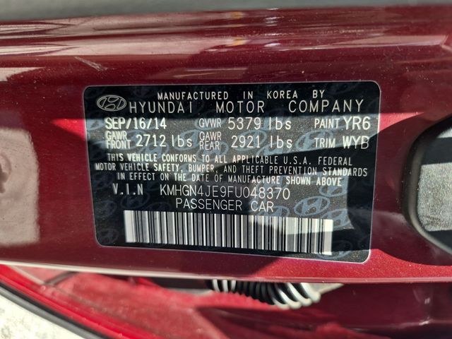 Used 2015 Hyundai Genesis 3.8 4D Sedan