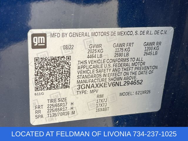 Used 2022 Chevrolet Equinox For Sale in Livonia, MI