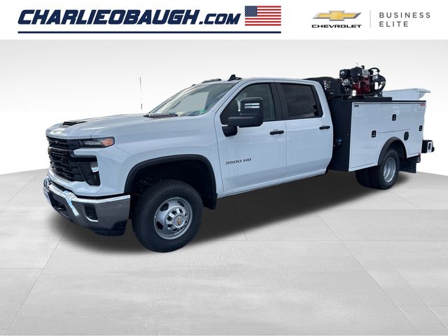 Summit White 2025 Chevrolet Silverado 3500HD Work Truck Crew Cab LB 4WD Pickup Truck Four-Wheel Drive Automatic