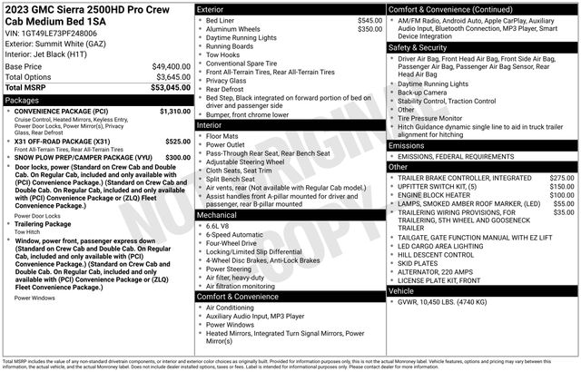 Used 2023 GMC Sierra 2500HD For Sale in Grove City, OH