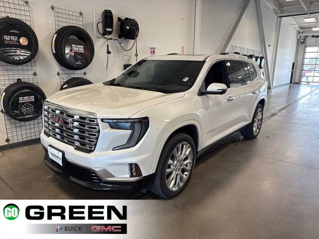 White Frost Tricoat 2025 GMC Acadia SUV / Crossover Four-Wheel Drive 8-Speed Automatic
