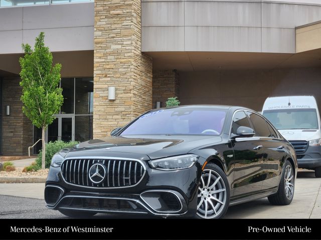 Obsidian Black Metallic 2024 Mercedes-Benz S-Class AMG S 63 E Performance 4MATIC Sedan All-Wheel Drive 9-Speed Automatic
