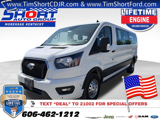 Oxford White 2024 Ford Transit Passenger 350 XLT Low Roof LB AWD Van All-Wheel Drive