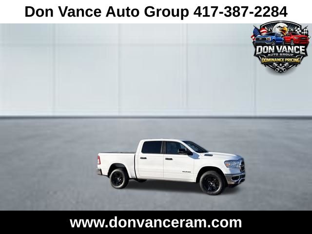 Bright White Clearcoat 2023 RAM 1500 Big Horn Crew Cab 4WD Pickup Truck Four-Wheel Drive 8-Speed Automatic