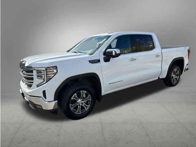 Summit White 2025 GMC Sierra 1500 SLT Crew Cab 4WD Pickup Truck Four-Wheel Drive Automatic