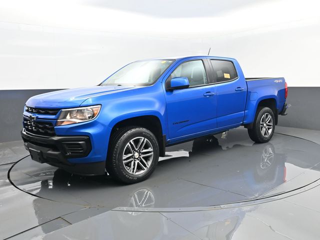 Blue 2021 Chevrolet Colorado Work Truck Crew Cab 4WD Pickup Truck Four-Wheel Drive 8-Speed Automatic