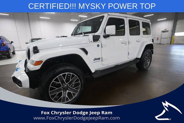 Bright White Clearcoat 2023 Jeep Wrangler 4xe SUV / Crossover Four-Wheel Drive 8-Speed Automatic