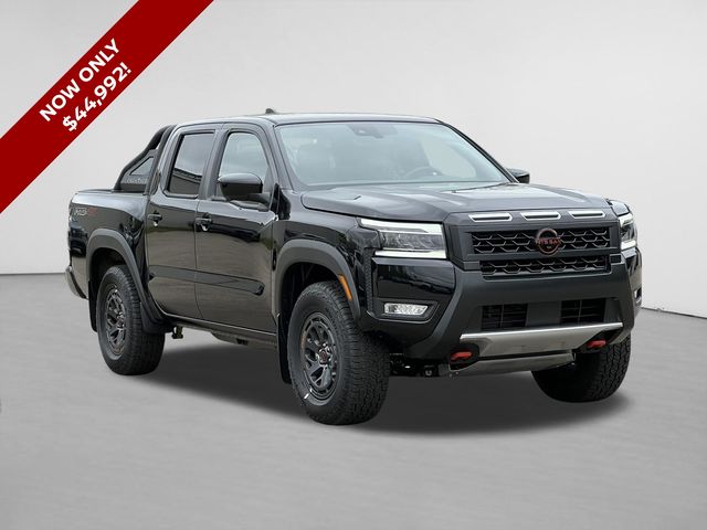 Super Black 2025 Nissan Frontier PRO-4X Crew Cab 4WD Pickup Truck Four-Wheel Drive 9-Speed Automatic Overdrive