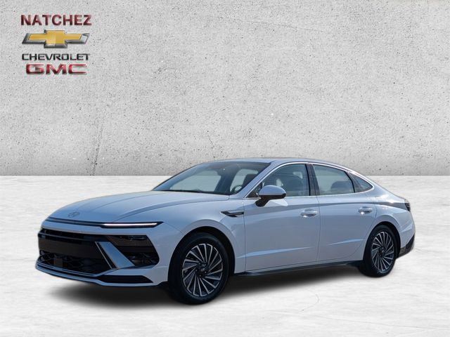 Serenity White 2025 Hyundai Sonata Hybrid SEL FWD Sedan Front-Wheel Drive 6-Speed Automatic