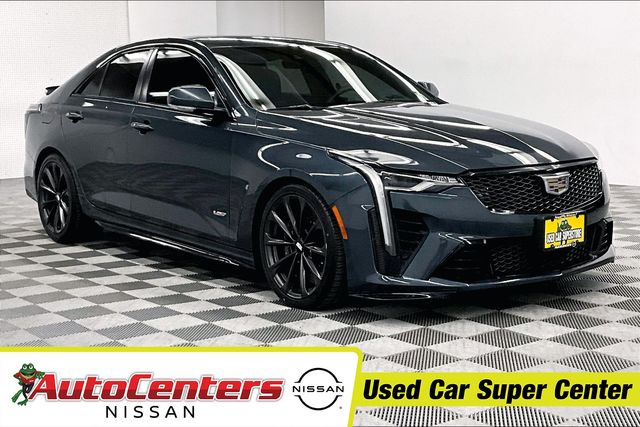 Shadow Metallic 2022 Cadillac CT4-V Blackwing RWD Sedan Rear-Wheel Drive 10-Speed Automatic