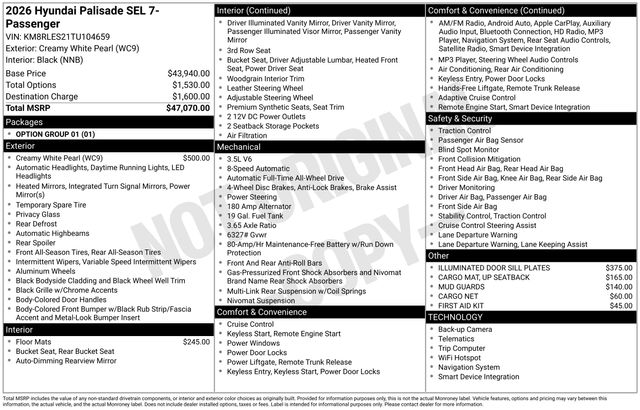 New 2026 Hyundai Palisade For Sale in Indianapolis, IN