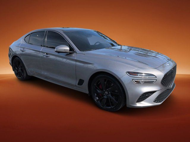 Savile Silver 2023 Genesis G70 3.3T RWD Sedan Rear-Wheel Drive 8-Speed Automatic