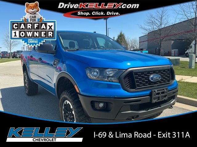 Velocity Blue Metallic 2021 Ford Ranger XL SuperCrew 4WD Pickup Truck Four-Wheel Drive Automatic