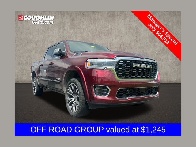 Delmonico Red Pearlcoat 2025 RAM 1500 Pickup Truck Four-Wheel Drive 8-Speed Automatic