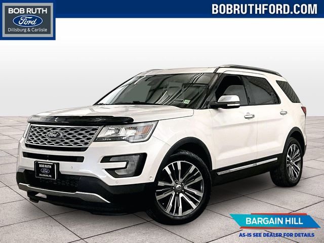 2017 Ford Explorer Platinum White at Carlisle Cadillac Buick GMC