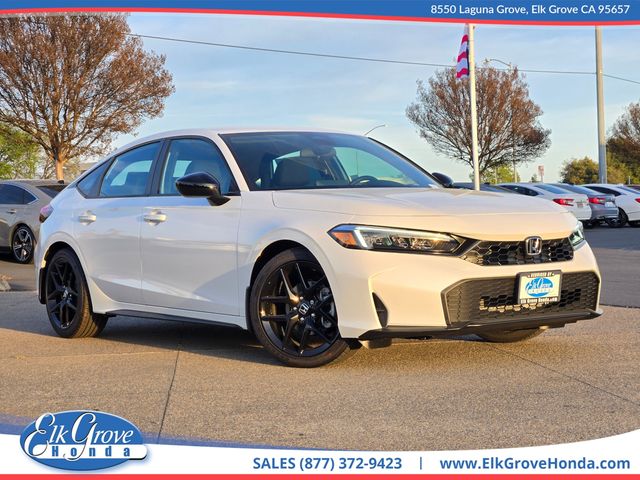Platinum White Pearl 2026 Honda Civic Hatchback Hatchback Front-Wheel Drive Continuously Variable Transmission
